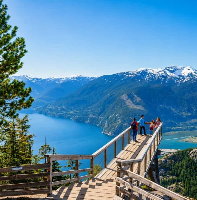 Viewing platform above Howe Sound at the Sea to Sky Gondola