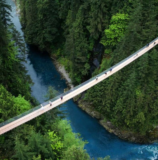 Capilano Suspension Bridge stretching over a forested canyon