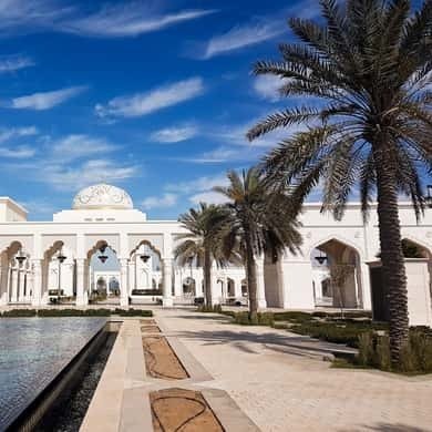 White halls of Qasr Al Watan palace in Abu Dhabi