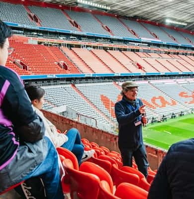 Tour group in the stands of the Allianz Arena