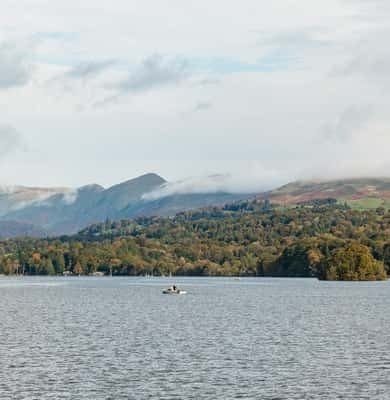 Still lake and fells in the Lake District