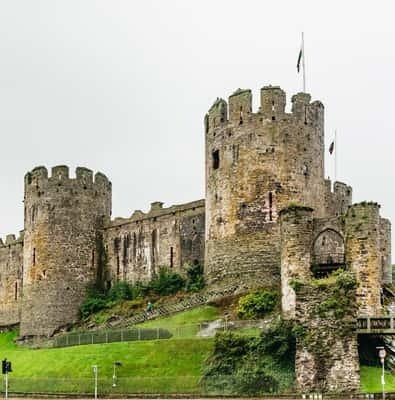Walls and towers of Conwy Castle