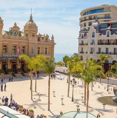 Casino square in Monte-Carlo with palm trees