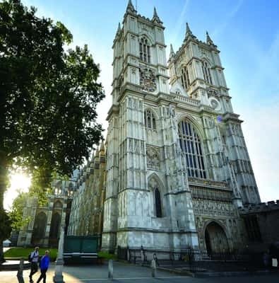 Gothic west towers of Westminster Abbey