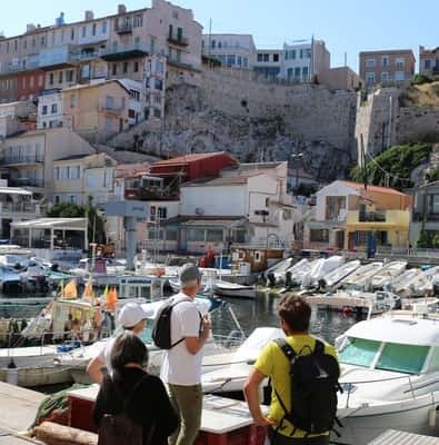 Small harbor of the Vallon des Auffes with boats