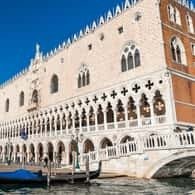 Gothic facade of the Doge's Palace on St. Mark's Square