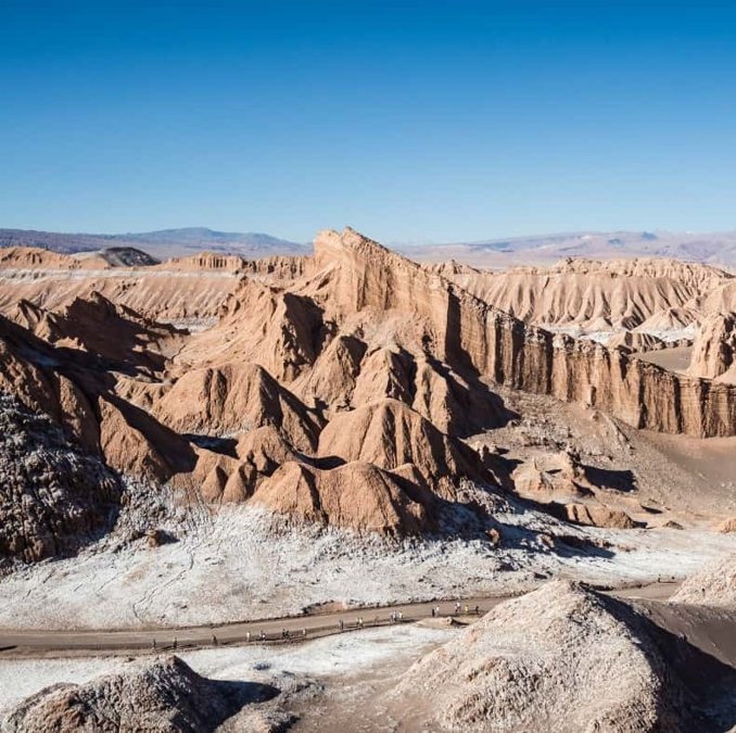 Eroded rock formations of the Valley of the Moon