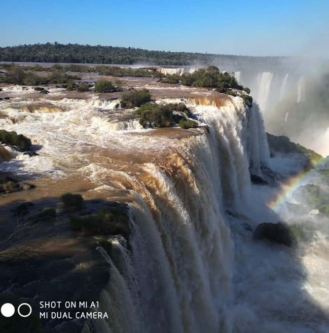 Iguazu Falls seen from the Brazilian walkway