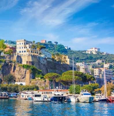 Sorrento clifftop town above the harbor