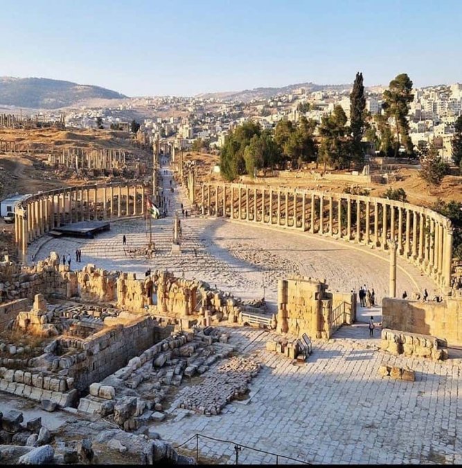 Columns of the Roman cardo at Jerash