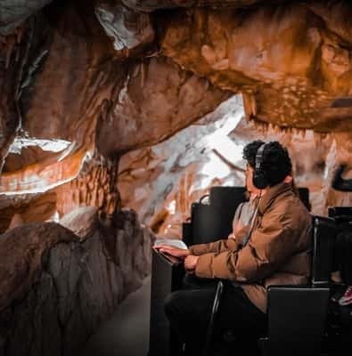 Replica cave paintings inside the Cosquer Méditerranée